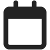 Blank calendar icon.