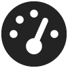 Semicircle meter icon