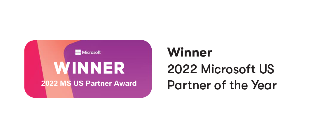 Microsoft US Partner of the year 2022 winner logo