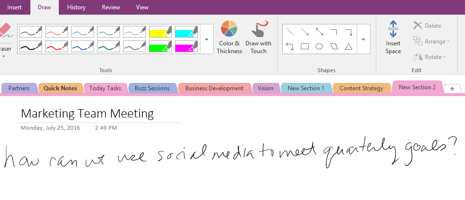 Converting Handwriting To Text In OneNote BrainStorm