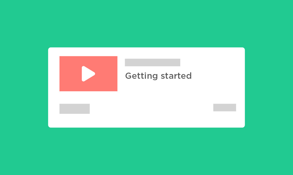 A single video asset training thumbnail