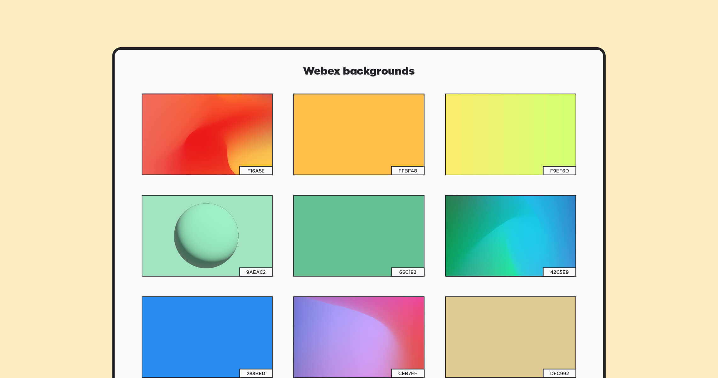 When and how to use a Webex background